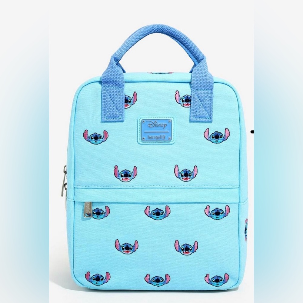 Loungefly Disney Lilo & Stitch Heads Canvas Mini Backpack